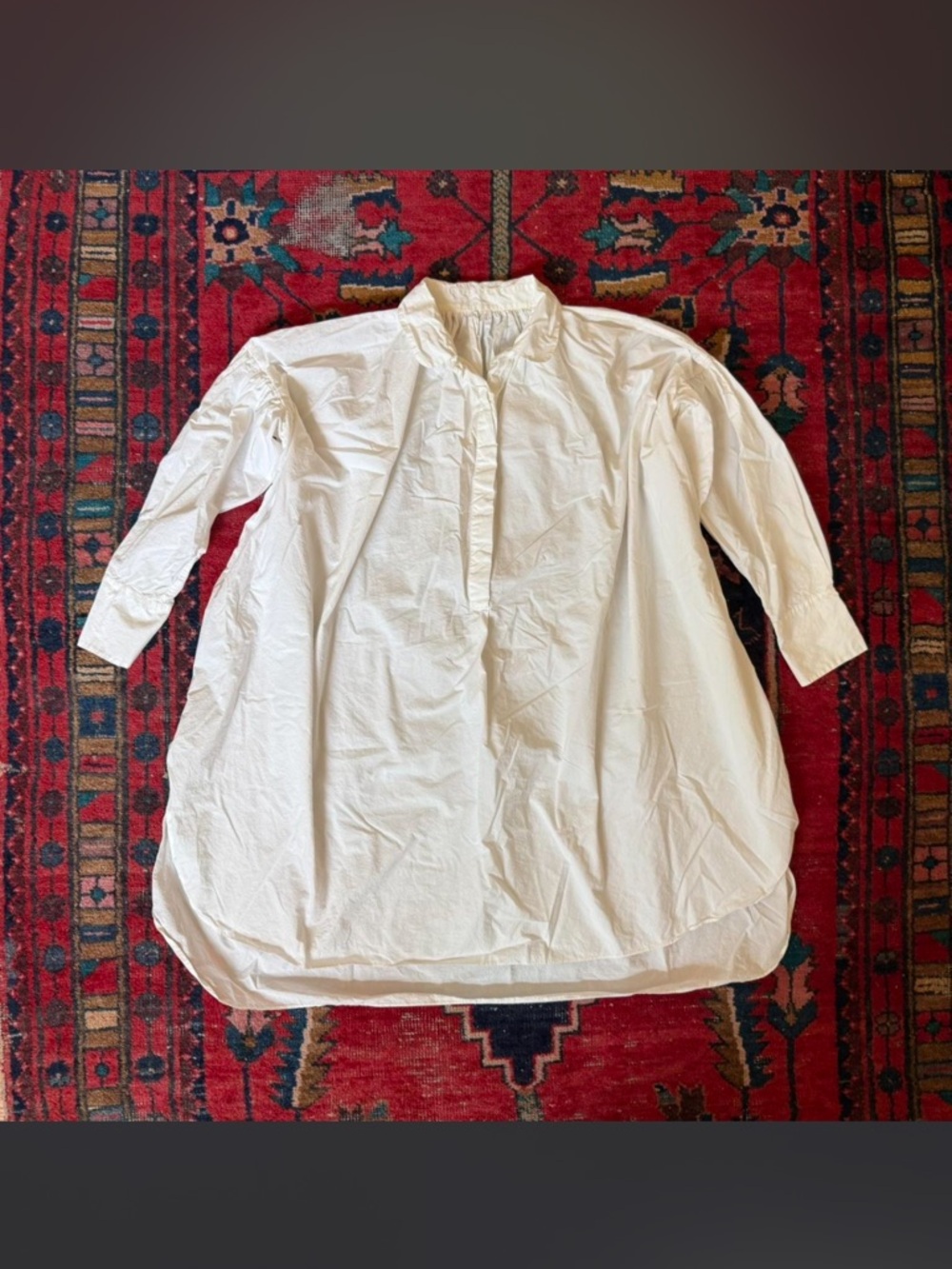 CASEY CASEY - White Cotton Tunic Shirt - Small - Classic Piece!